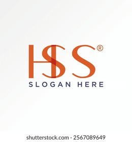 Logo design graphic concept creative premium vector stock image graphic letter HSS serif font connected hotel luxury art monogram typography branding