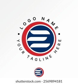 Logo design graphic concept creative premium vector stock image graphic 3 swoosh speed initial E font circle 3D shadow monogram typography sport tech