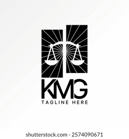 Logo design graphic concept creative premium vector stock image graphic balance shine scale law firm judical advocate to dispute fairness crime office