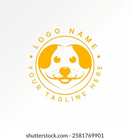 Logo design graphic concept creative premium vector stock image graphic unique dog head face animal pet puppy doggy canine paw cat rabbit cartoon cute