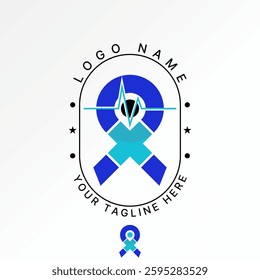 Logo design graphic concept creative premium vector stock image top sell HIV Aids tape blood symbol frequency health set emergency beat treatment life