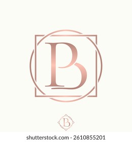 Logo design graphic concept creative premium vector stock image top sell letter PB or BP serif font cut royal elegant art monogram boutique branding