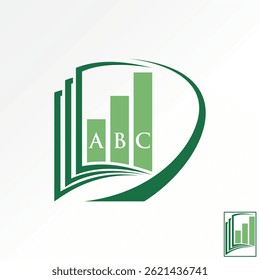Logo design graphic concept creative premium vector stock image top sell paper layers chart like initial D font analysis finance development project