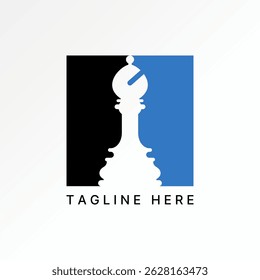 Design de logotipo conceito gráfico criativo premium vetor imagem de stock ícone de venda superior bispo símbolo xadrez jogo de tabuleiro figura para cavaleiro estratégia de competição