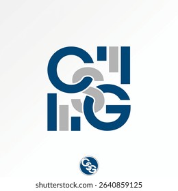 Logo design graphic concept creative premium vector stock image top sell initial CSG font top to down graph chart symbol to business trading cash flow