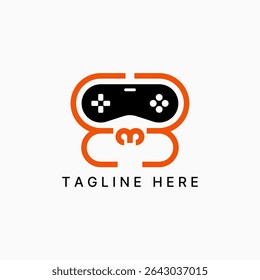 Logo design graphic concept creative premium vector stock image top sell monkey head number 3 font glasses joy stick gaming to kids animal zoo gorilla