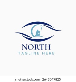 Logo design graphic concept creative premium vector stock image top sell eye vision art cat dog pets animal clinic madicine fantasy digital interface