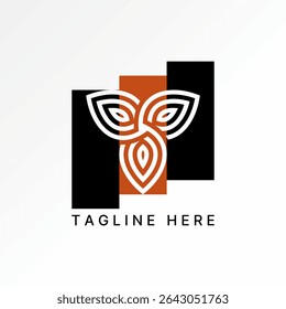 Logo design graphic concept creative premium vector stock image top sell three twist leaves line art out ornament pattern exotic to decor carpet plant