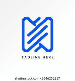 Logo design graphic concept creative premium vector stock image top sell infinity lines initial S font ribbon pattern monogram tech social media icon