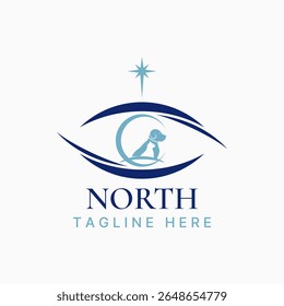 Logo design graphic concept creative premium vector stock image top sell art eyeball vision with cat and dog pet animal lens optic view clinic medical