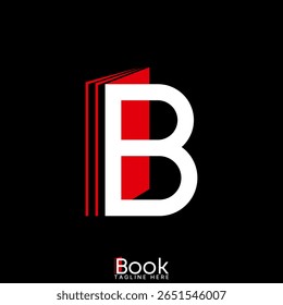 Design de logotipo conceito gráfico criativo premium vetor stock imagem top sell letra B font sans serif folha papel camada de arquivo para linha página aprender papel de carta