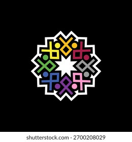 Design de logotipo conceito gráfico criativo premium vetor stock imagem top sell exclusivo padrão linha girar letra Y fonte pessoas fundação comunidade crianças