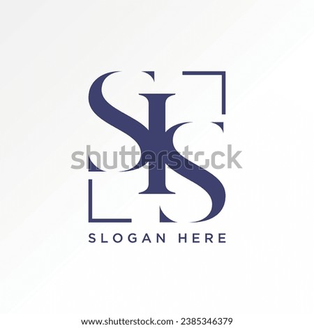 Logo design graphic concept creative premium vector sign stock unique letter initial SIS serif font on connect cutting. Related to monogram typography Stock photo © 