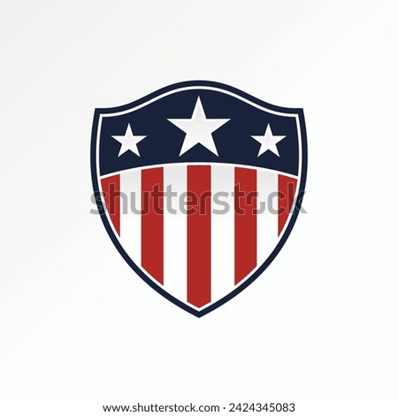 Logo design graphic concept creative premium abstract sign icon vector stock shield guide safety american flag. Related to army veteran national state