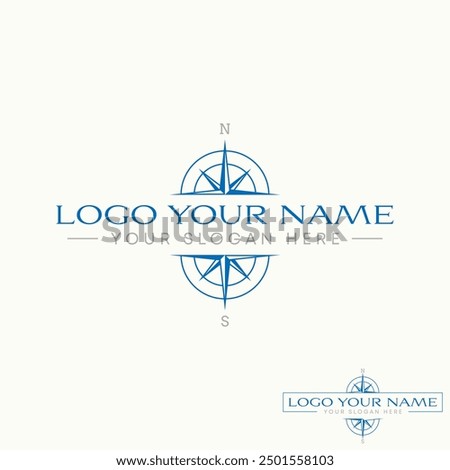 Logo design graphic concept creative premium vector stock simple emblem Compass signpost adventure navigation. Related to place north west south east