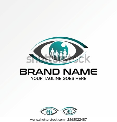 Logo design graphic concept creative premium vector stock image graphic eye insightful vision active happy family hold to health care clinic community