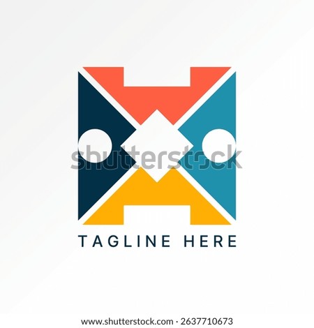 Logo design graphic concept creative premium vector stock image top sell abstract pattern motif tile calligraphy square circle bloom textile ornament