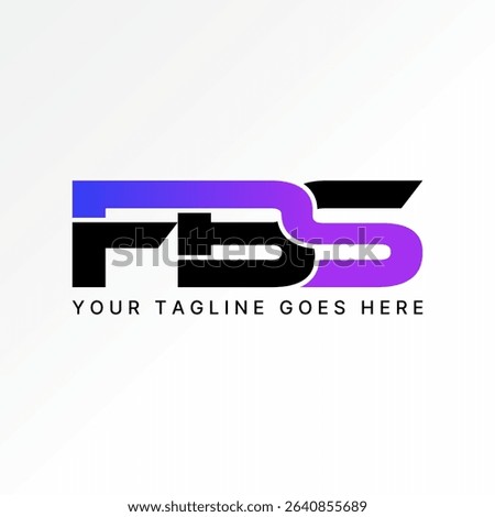 Logo design graphic concept creative premium vector stock image top sell initial FBS font connected strong sport club gym fitness identity tech brand