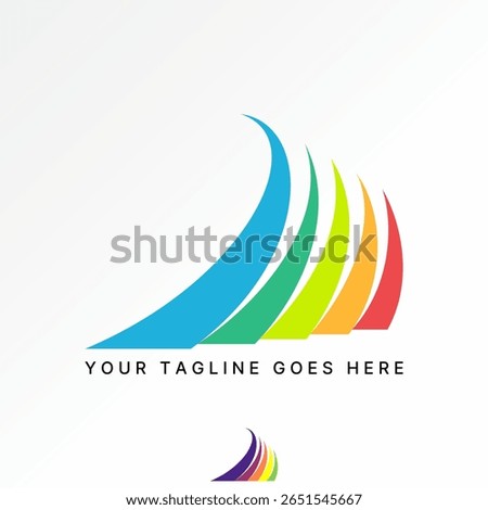Logo design graphic concept creative premium vector stock image top sell 5 swoosh monument symbol structure landscape tower association property mason