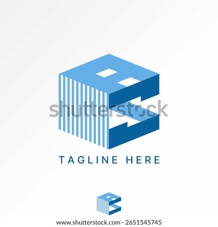 Logo design graphic concept creative premium vector stock image top sell letter AS font 3D cut hexagon cubical placement to virtual scene construction