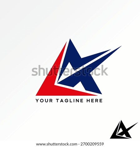 Logo design graphic concept creative premium vector stock image top triangle like arrow and initial A font fast outdoor adventure trinity up direction