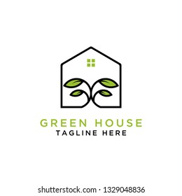 logo Design green house vector template - Vector