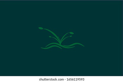 logo design green leaf minimalist