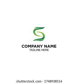 
logo design with green leaves
