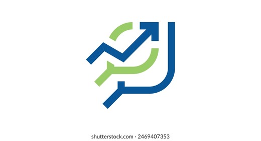 logo design growth, leaf, arrow, profit, success. logo design icon, vector, symbol, creative, idea.
