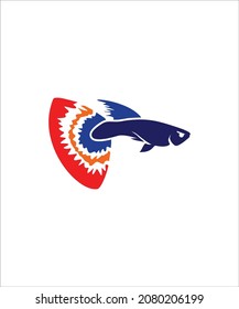 diseño de logotipo pez guppy para su identidad de marca