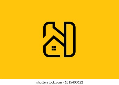 Logo design of H HH in vector for construction, home, real estate, building, property. Minimal awesome trendy professional logo design template on black background.