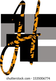 Logo Design H Letter with pattern, template