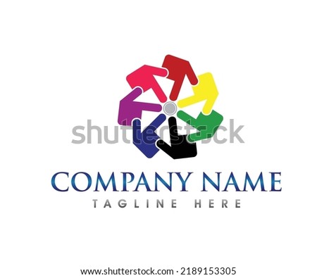 Logo design for hand connect logo