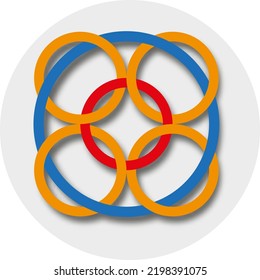 Logo design hand drawn circle. Vector