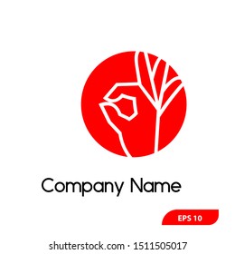 logo design hand icon template