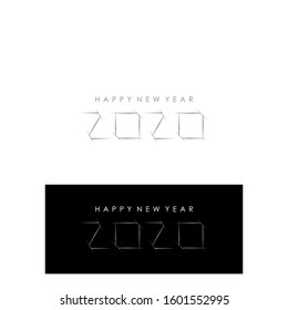 logo design Happy new year 2020