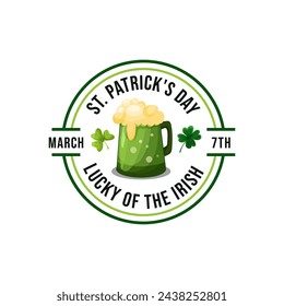 Logo Design Happy St.Patrick's Day Irish holiday. icon design element vector