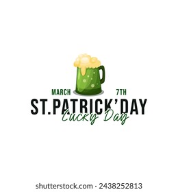 Logo Design Happy St.Patrick's Day Irish holiday. icon design element vector