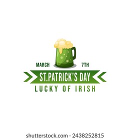 Logo Design Happy St.Patrick's Day Irish holiday. icon design element vector
