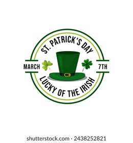 Logo Design Happy St.Patrick's Day Irish holiday. icon design element vector