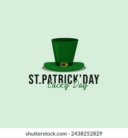 Logo Design Happy St.Patrick's Day Irish holiday. icon design element vector