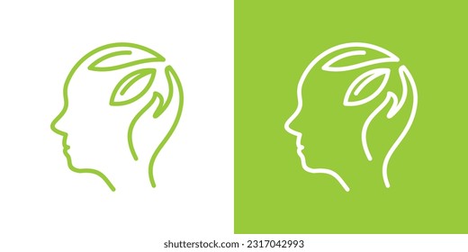 diseño de logotipo cuidado de la salud icono mental inspiración vectorial