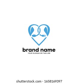 logo design healthy eating vector template