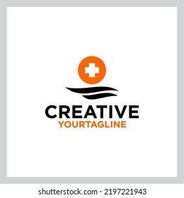 diseño de logotipo sano vector abstracto
