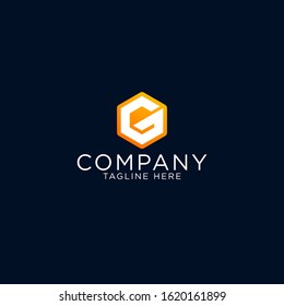 logo design hexagonal with a letter G template