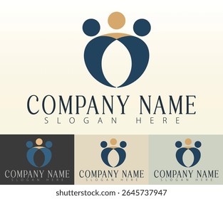Logo design highlights the unity of modern businesses.