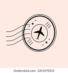 diseño de logotipo para vacaciones aptas para estampillas, pegatinas, regalos