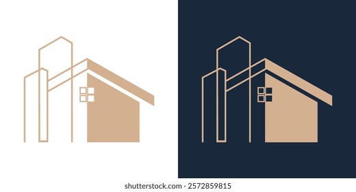 Logo Design, Home building Construction vector logo template
