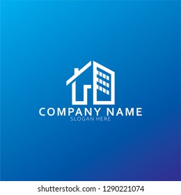 Logo design for home construction that looks modern, simple, professional. Vector EPS 10