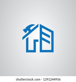 Logo design for home construction that looks modern, simple, professional. Vector EPS 10